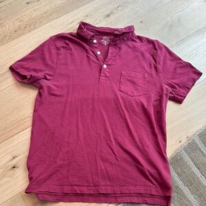 J. Crew Red Polo Shirt Classic Cotton Short Sleeve